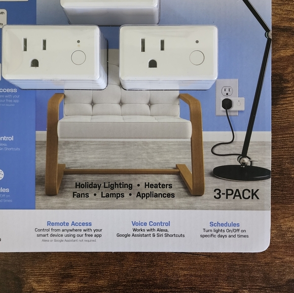 Feit Electric Smart Plugs 3-Pack NWT - Picture 7 of 16